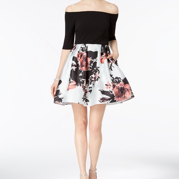 Betsy & Adam Dresses & Skirts - Betsy & Adam Off the Shoulder Fit & Flare Dress 14